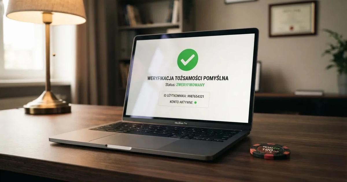 Zbliżenie ekranu z wynikiem wyszukiwania certyfikatu licencji na oficjalnym portalu regulatora, z widocznym numerem licencji i statusem